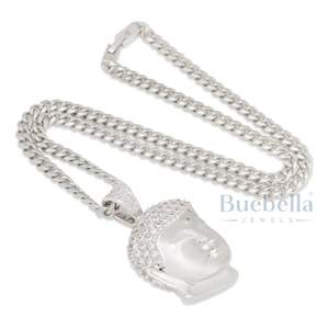 Collar de Buda despierto de plata de ley para hombres, cadena ostentosa de Hip Hop, ropa de calle de lujo, colgante de joyería de moda - Product Image 6