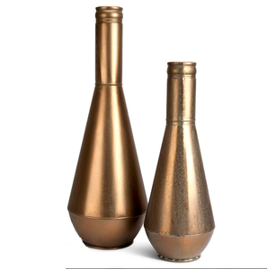 Jarrón moderno de metal plateado para decoración de mesa de boda, florero de escritorio de aluminio hecho a mano para centros de mesa de boda, decoración del hogar - Product Image 5