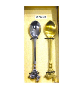 ชุดช้อนกาแฟดีไซน์ทันสมัยพร้อมช้อนโลหะชุบนิกเกิลสีทองและเงินอุปกรณ์เสริมสำหรับใช้ในครัวในบ้าน - Product Image 1