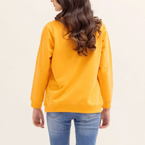 Sudadera de algodón pesado de calidad superior para mujer, 100% algodón con lentejuelas frontales, Color personalizado para las estaciones de otoño e invierno - Product Image 4