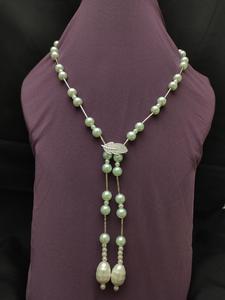 Stylish Western Designer Pearl Mala <b>Set</b> <b>Beaded</b> In Pearl with Shimmering Zircon for Party Wedding Engagement Wear - Product Image 2