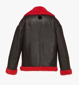 Vente directe d'usine en ligne Veste en peau de mouton véritable pour femmes Respirant Lettre de broderie à rayures et perles Meilleur prix - Product Image 5