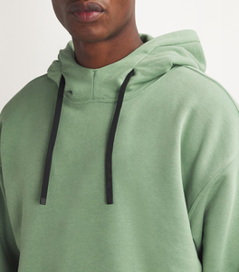 Unisex Solid Color Pullover Hoodie Long Sleeve Fleece Sweatshirt Casual Streetwear with Drawstring Pullover Hoodie - Product Image 6