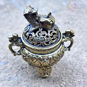 Quemador de Incienso de Latón Cerrado de Estilo Lujoso, Decoración para el Hogar y la Oficina, Bakhoor Árabe, Religioso, Natural, Duradero, Diseño Personalizado - Product Image 5