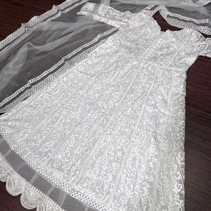 DESIGNER ÉTÉ SPÉCIAL ROBE ORGANZA DE TRAVAIL CHINE LOURDE AVEC DUPATTA - Product Image 1