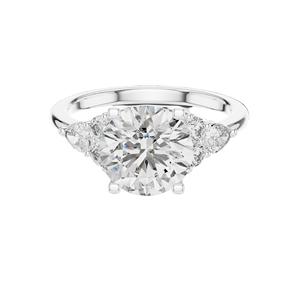 Bague à trois pierres en diamant de laboratoire 3,02 CT pour femmes, clarté VVS-VS EF, or 18 carats, 14 carats, 10 carats et argent 925, rose, jaune, blanc - Product Image 1
