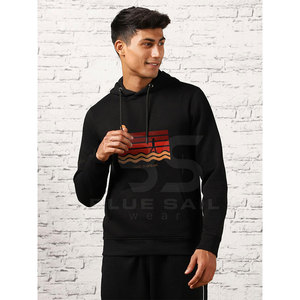 Venta al por mayor de sudaderas con capucha de algodón para hombres con el logotipo de impresión básica lisa Casual Everyday Streetwear sudaderas con capucha personalizadas de algodón para hombres - Product Image 3