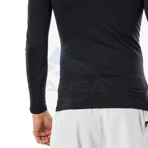 Comfortable Breathable High Quality Quick Dry Full Sleeve <b>Mens</b> Rash Guard with Customized Colors for Training <b>Swimming</b> Surfing - Product Image 2