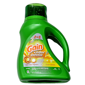 Detergente para Ropa Gain 2 en 1 Odor Defense Fresh Splash, 32 Cargas, para Todas las Lavadoras - Product Image 1