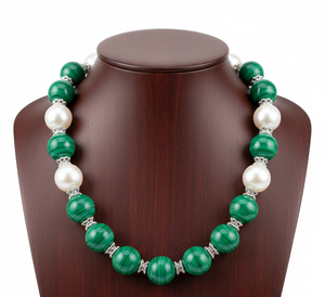 Collar de Plata Tibetana 925 de Alta Calidad de 18 Pulgadas para Mujer, con Labradorita de Agua Dulce, Moderno, con Cuentas Naturales Anudadas a Mano, Regalo - Product Image 1