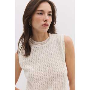 Blusa de encaje cuello redondo - Product Image 3