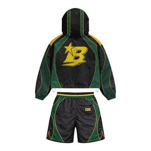 Ensemble 2 pièces unisexe 2026 : Survêtement léger en nylon à capuche, coupe-vent streetwear d'été - Product Image 3