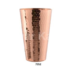 Vaso de cobre con acabado martillado grande de último diseño, hecho a mano, peso superpesado, acabado de fácil cuidado para regalo de fiesta para beber - Product Image 1