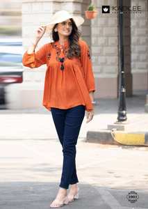 Collection exclusive de hauts de travail en fil de rayonne de cristal froissé Catalogue complet pour vêtements décontractés et de fête - Product Image 2