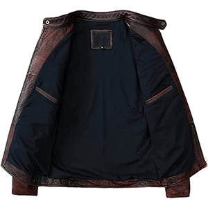 Veste en cuir et laine pour homme, tricotée, décontractée, avec fermeture éclair et capuche amovible, directement de l'usine - Product Image 5