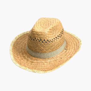 Sombrero de paja natural con logotipo personalizado Sombrero de paja de ala ancha Precio barato y alta calidad Natural de Eco2go Vietnam - Product Image 1