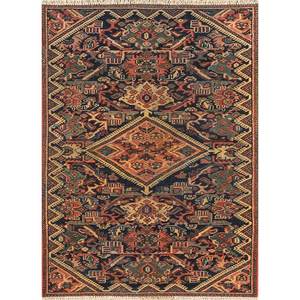 Tapis en laine noué à la main Aalam Gold, grand format, design classique Pae-4460 à motif médaillon, pour la maison, le salon et la chambre. - Product Image 1