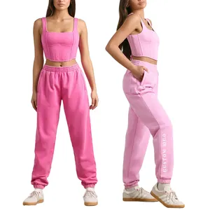 OEM Women Clothing Two Piece Sets Summer 2024 New Arrivals Lemon Pleated Sexy Bra Top Pants 2 Piece Set Women