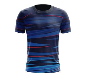 T-shirt de sport pour homme à séchage rapide 180 grammes en tissu tricoté col rond uni en vrac imprimé par sublimation pour homme - Product Image 3