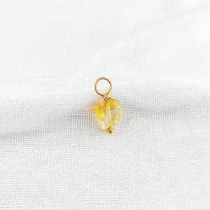 Hecho a mano 18K oro Vermeil 925 alambre de plata esterlina envuelto crudo 8-10mm Natural piedra natal áspera citrino colgante encantos finos - Product Image 2