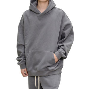 Streetwear brodé avec logo personnalisé Sweat à capuche imprimé hip-hop bouffant Pull lavé 100% coton éponge lourd sublimé - Product Image 4