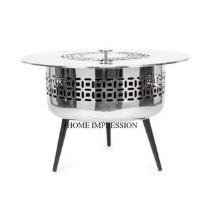 เครื่องทำอัลเลาะห์ขัดเงาโลหะสีเงินอุปกรณ์เสริมสำหรับอุ่นหม้อชา - Product Image 6