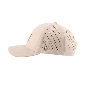 Casquette de golf minimaliste à 6 panneaux avec perforations laser, logo personnalisé en caoutchouc sur le côté, ajustement athlétique respirant - Product Image 3