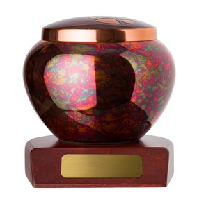 Aluminium Metal <b>Urn</b> <b>Pet</b> <b>Urns</b> For Dog Cats <b>Ashes</b> In Enamel Finished In wholesale prices With Dogs Fingerprints Wholesale Prices - Product Image 1