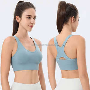 Women's Plus Size <b>Racerback</b> Sports <b>Bra</b> with Adjustable Shoulder Straps Shockproof Fitness Running Yoga <b>Bra</b> - Product Image 3