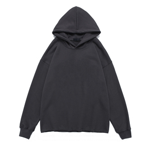 Sudadera con capucha de felpa francesa pesada con logotipo personalizado Sudadera con capucha de hip hop Cut Edge Sudadera con capucha Cut and Sew - Product Image 3