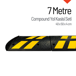 7-Meter <b>Roadway</b> <b>Safety</b> Speed Breaker Set (PVC & Recycled Rubber) - Product Image 1
