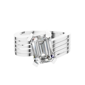 Anillo de Compromiso Solitario de Oro de 14K con Diamante de Corte Esmeralda de 3 Quilates, Engaste de Garra, Certificado IGI, Joyería de Fiesta, Venta al por Mayor de Fábrica - Product Image 3