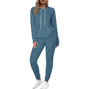 New Design Heavyweight <b>Fleece</b> Cotton <b>Women</b> Pullover Hoodie Set <b>Joggers</b> Sweatpants Sweat Suit Sportswear Tracksuits for <b>Women</b> - Product Image 6