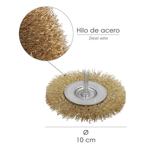 Spazzola in Acciaio Ramato a Disco O/ 100 mm. Espiga 1/4" - Product Image 2