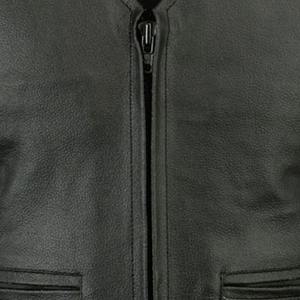 Gilet en cuir véritable pour homme, coupe ajustée, style décontracté, respirant, séchage rapide, service OEM, vêtements d'extérieur d'hiver - Product Image 5