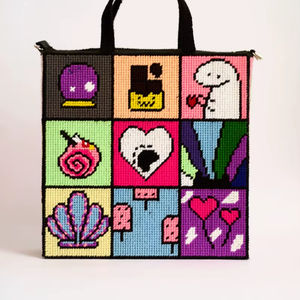 กระเป๋าถือแบบลำลองทำมือจากแก้วประดับลูกปัด MS Handicraft พร้อมลูกปัดปรับแต่งสีได้ งานแฮนด์เมดจากอินเดีย รูปทรงแบบบาแกตต์ที่ปรับแต่งได้ - Product Image 1