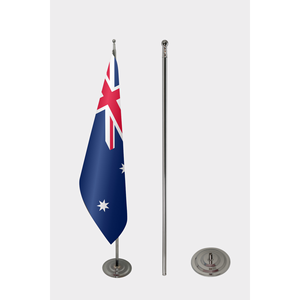 Drapeau officiel d'Australie pour intérieur, 3x5 pieds, imprimé numériquement, en nylon, soie, vinyle, polyester, avec mât en aluminium, pour affichage multiple - Product Image 2