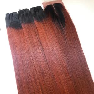Genius Weft Virgin Extensiones de cabello humano liso de hueso crudo vietnamita Cutícula alineada HD Paquetes frontales de encaje - Product Image 6