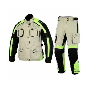Combinaison de moto pour homme, veste et pantalon coupe-vent à manches longues, ensemble bicolore, vêtements de course toutes saisons - Product Image 2