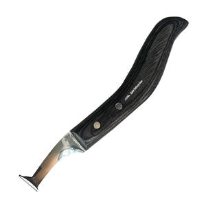 Cuchillo para Cascos de Acero Inoxidable Superafilado con Mango de Madera, Herramienta de Herrador Reutilizable para un Fácil Recorte y Herraje de Cascos de Caballos - Product Image 2