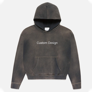 เสื้อฮู้ดดี้ลายวินเทจแบบฟอกสี ผลิตโดย OEM ผู้ผลิตเสื้อผ้าสตรีทแวร์ระดับพรีเมียม ผ้าฝ้าย 100% เป็นมิตรกับสิ่งแวดล้อม สำหรับงานสั่งทำ - Product Image 2