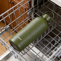 Bouteille d'eau réutilisable élégante pour filles avec finition mate, gourde isotherme mince de 500 ml pour les sports de plein air