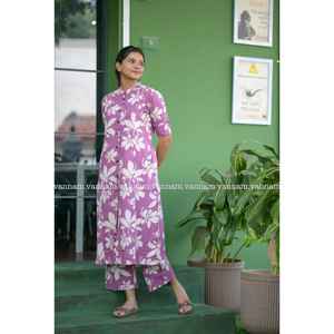 Designer Exclusif Beau Heavy Jaipuri Imprimé Coton Tissu Moderne Salwar Kameez Co-Ord Ensemble pour les Fêtes - Product Image 1