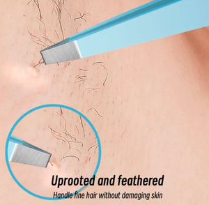 Gran oferta, juego de pinzas para cejas de acero inoxidable azul puntiagudo (1/2/4 uds), herramientas de belleza para maquillaje de cejas, cejas puntiagudas - Product Image 5