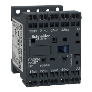 Relè di controllo TeSys K SCHNEIDER ELECTRIC CA2KN223B7, 2 NO + 2 NC, <= 690 V, bobina 24 V AC - Product Image 1