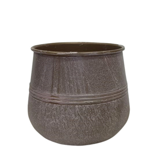 Wholesale Price Metal Stripe Design Modern Flower <b>Plant</b> Pots Large Round Decorative Planter Perfect for Indoor and Outdoor Areas - Product Image 2