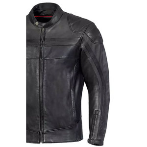 Veste en cuir à col montant pour jeunes, veste de motard en cuir véritable noire, personnalisez votre veste de moto en cuir pour hommes - Product Image 5