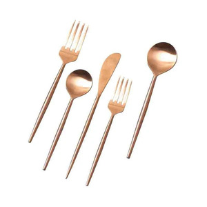 Cuillères de qualité supérieure, couverts dorés pour hôtel, acier inoxydable, ensemble de couverts de service miroir pour restaurants - Product Image 3