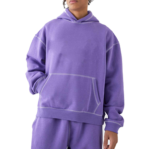 Ensemble de jogging imprimé en relief avec pantalon de survêtement, sweat-shirt à capuche zippé délavé à l'acide personnalisé pour homme, survêtement à jambes évasées pour l'hiver - Product Image 5