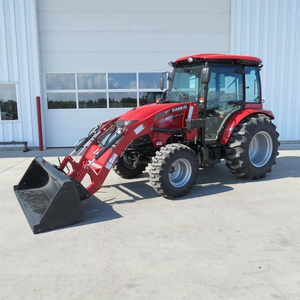 Tractor de Ruedas CASE IH Rojo de 55 HP con Tracción en las 4 Ruedas y Cargador Frontal, Maquinaria Agrícola para Trabajos en Campos y Jardines - Product Image 1